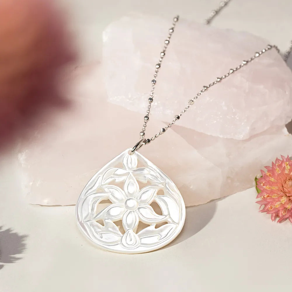 COLAR MADRE PEROLA FLOWER PEAR SP144807