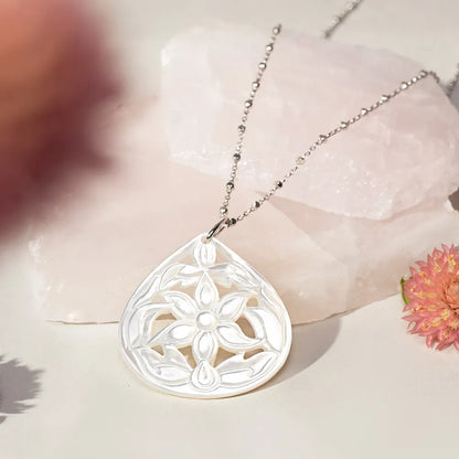 COLAR MADRE PEROLA FLOWER PEAR SP144807