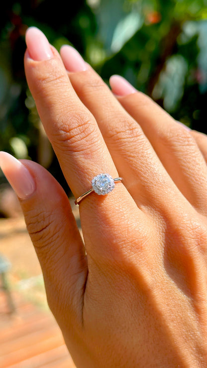 ANEL MOISSANITE 5MM DWS1 BRILHANTE PRATA 925 SP074632
