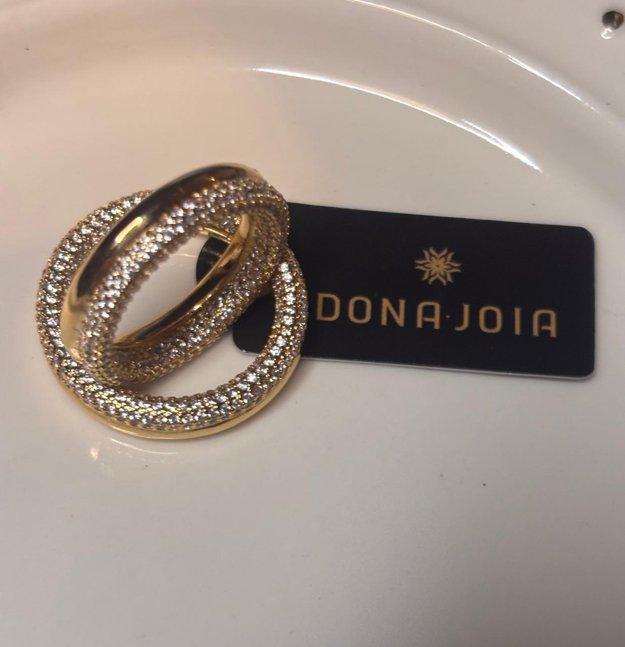 ANEL ZIRCONIA BRANCA RODA CRAVEJADA SP139017