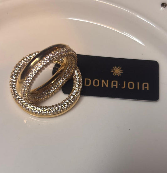 ANEL ZIRCONIA BRANCA RODA CRAVEJADA SP139017
