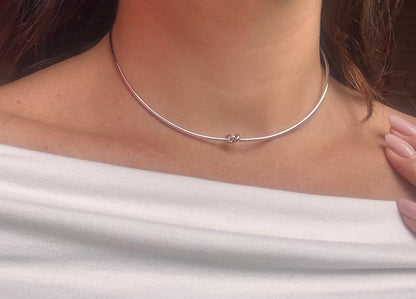 CHOKER NÓ RODIO PRATA SG81553