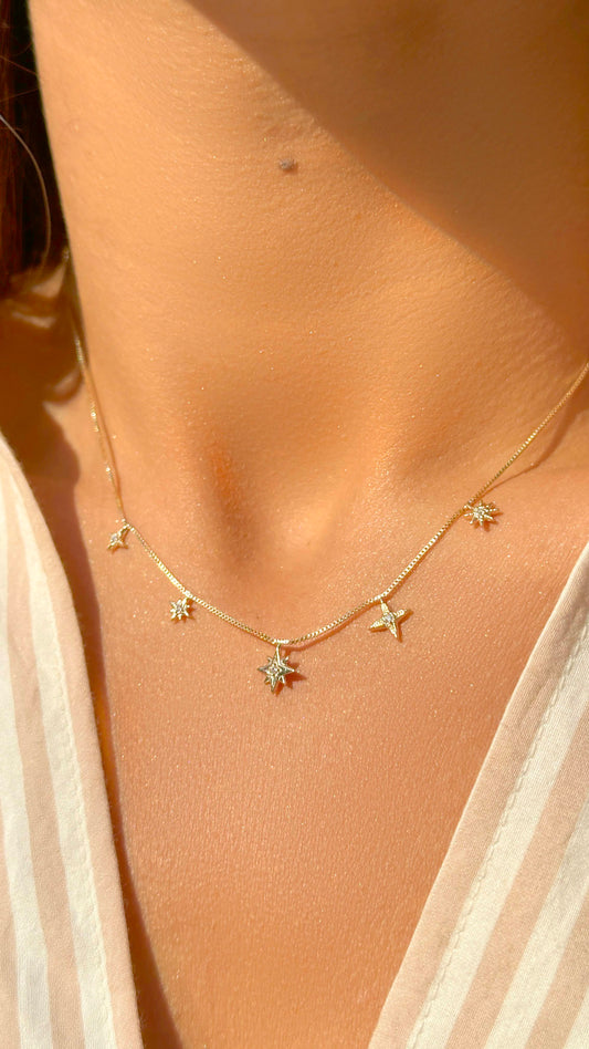 COLAR DOURADO ZIRCONIA CONSTELAÇÃO SP143351