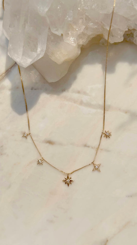 COLAR DOURADO ZIRCONIA CONSTELAÇÃO SP143351