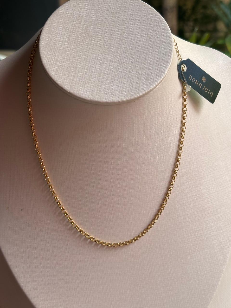 COLAR ELO PORTUGUES MEDIO DOURADO SG11708