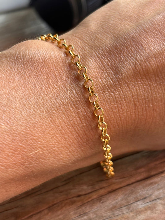 PULSEIRA ELO PORTUGUES DOURADA SG126480